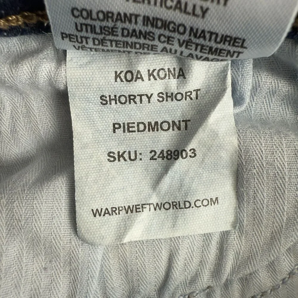 WARP + WEFT Denim KOA KONA Shorty Shorts Girls Adjustable Waist Size 12